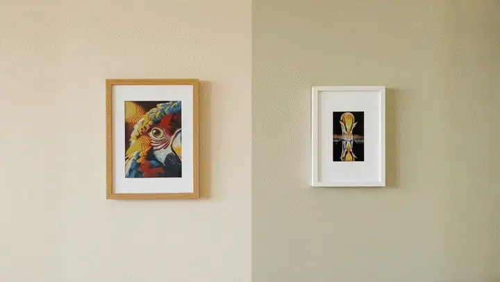 Memoir frame displaying changing artwork